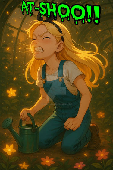 Alice sneezing while gardening 2.0