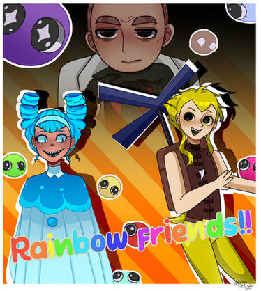 yellow and cyan rainbow friends by wixlov on DeviantArt