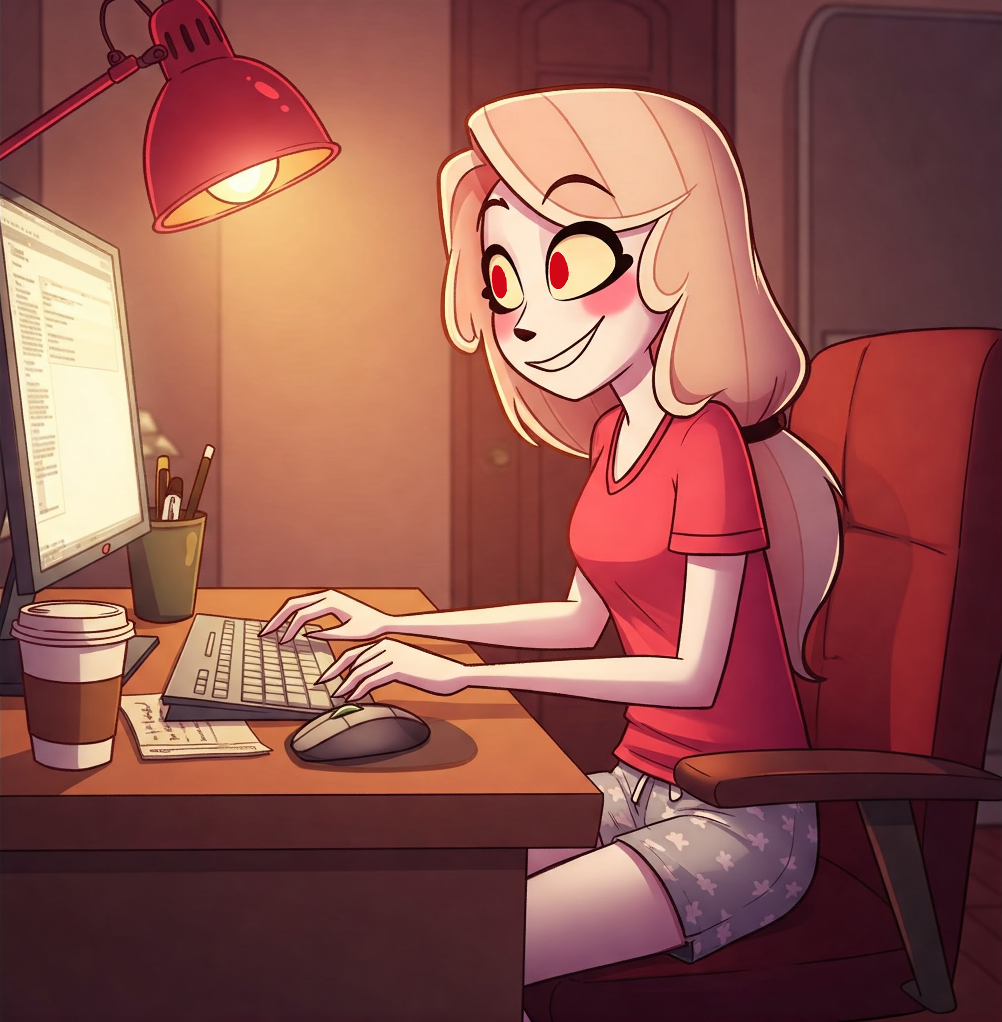 Charlie On Computer Charlie on the Computer by LunarMoonAI on DeviantArt