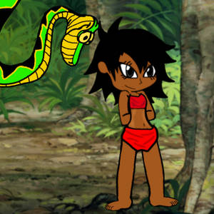 Kaa y Mowgli
