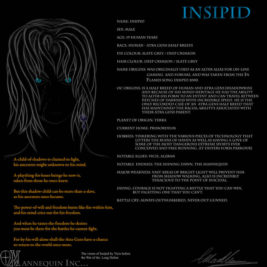 Insipid OC Sheet by The-Z-Master on DeviantArt