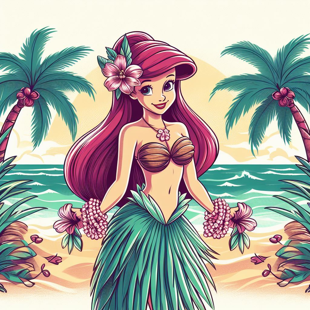 Ariel in a coconut bra (4) by Josephs-Arts-AI on DeviantArt