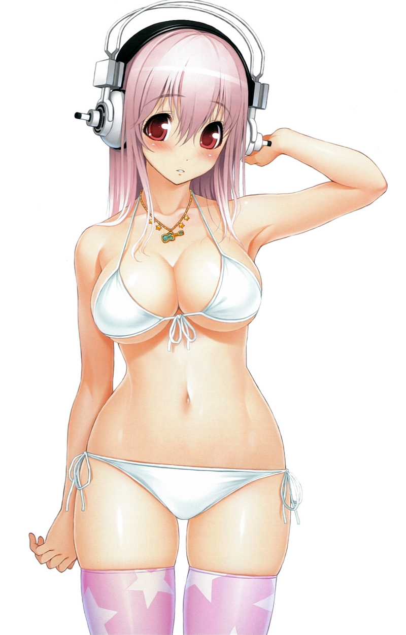 Super Sonico - White Bikini - Render