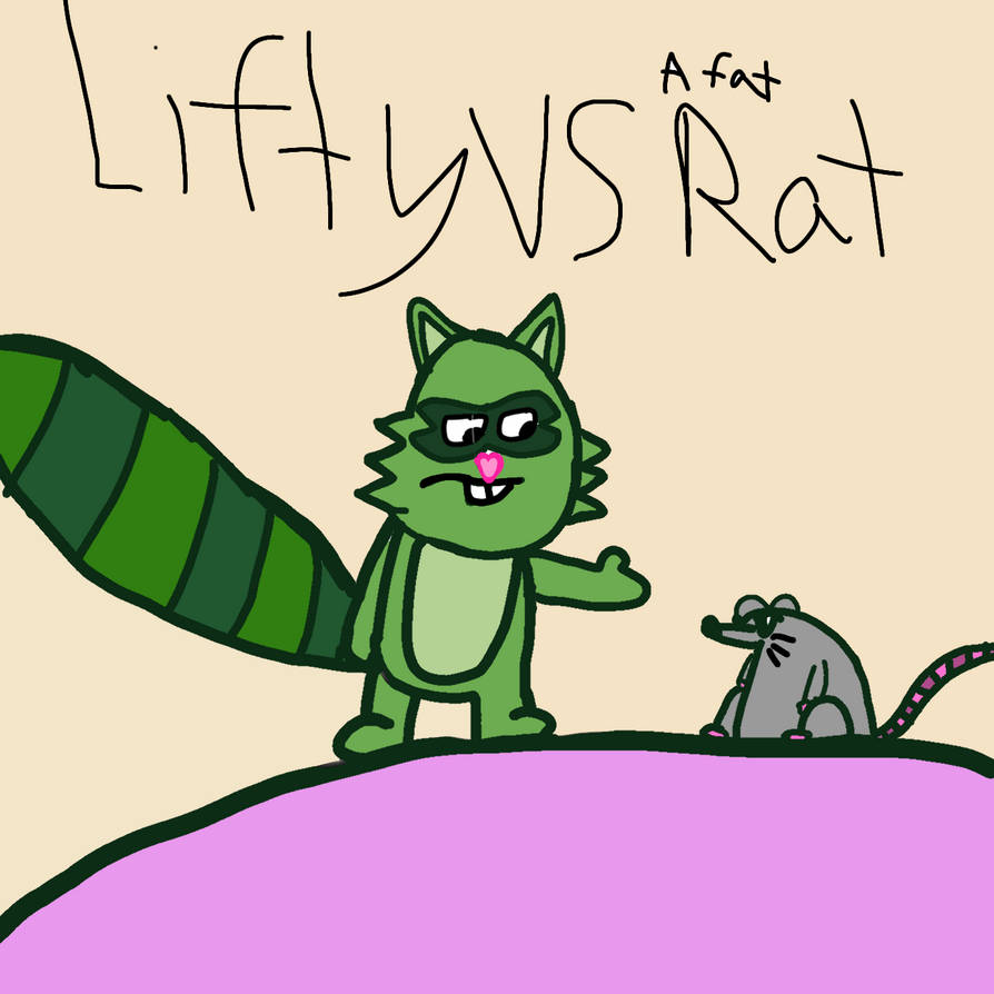 Why is Lifty from HTF fighting a rat by HTFB on DeviantArt