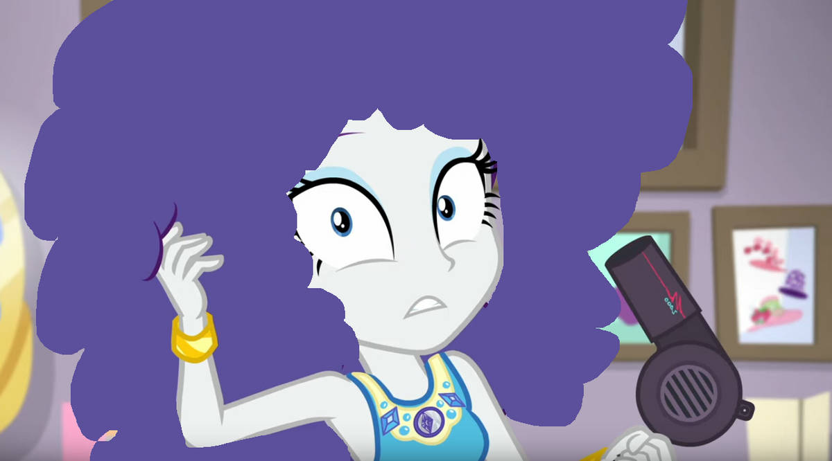 Rarity with an Afro hair 2 (looks at the mirror) by amazingellz on ...