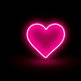 Neon Glowing Pink Heart