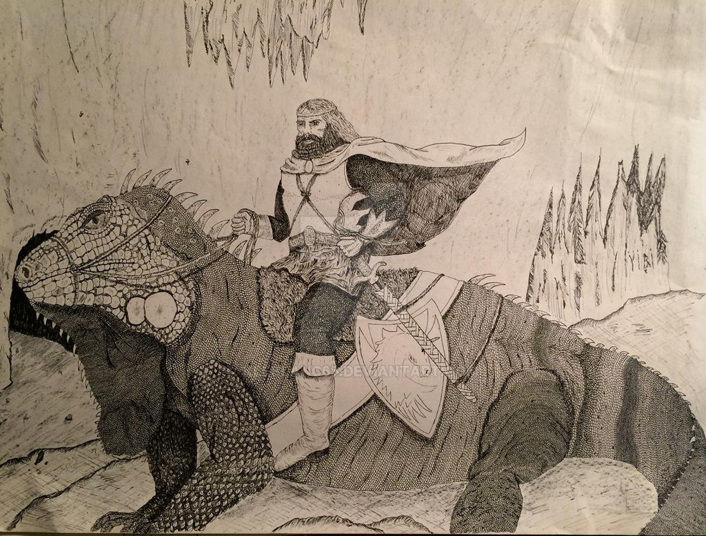 Man Riding A Lizard Lizard With Rider by kleblanc65 on DeviantArt