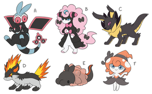 Halloween pokefusion adoptables 2