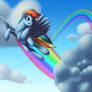 Commission - Rainbow Dash in the Sky