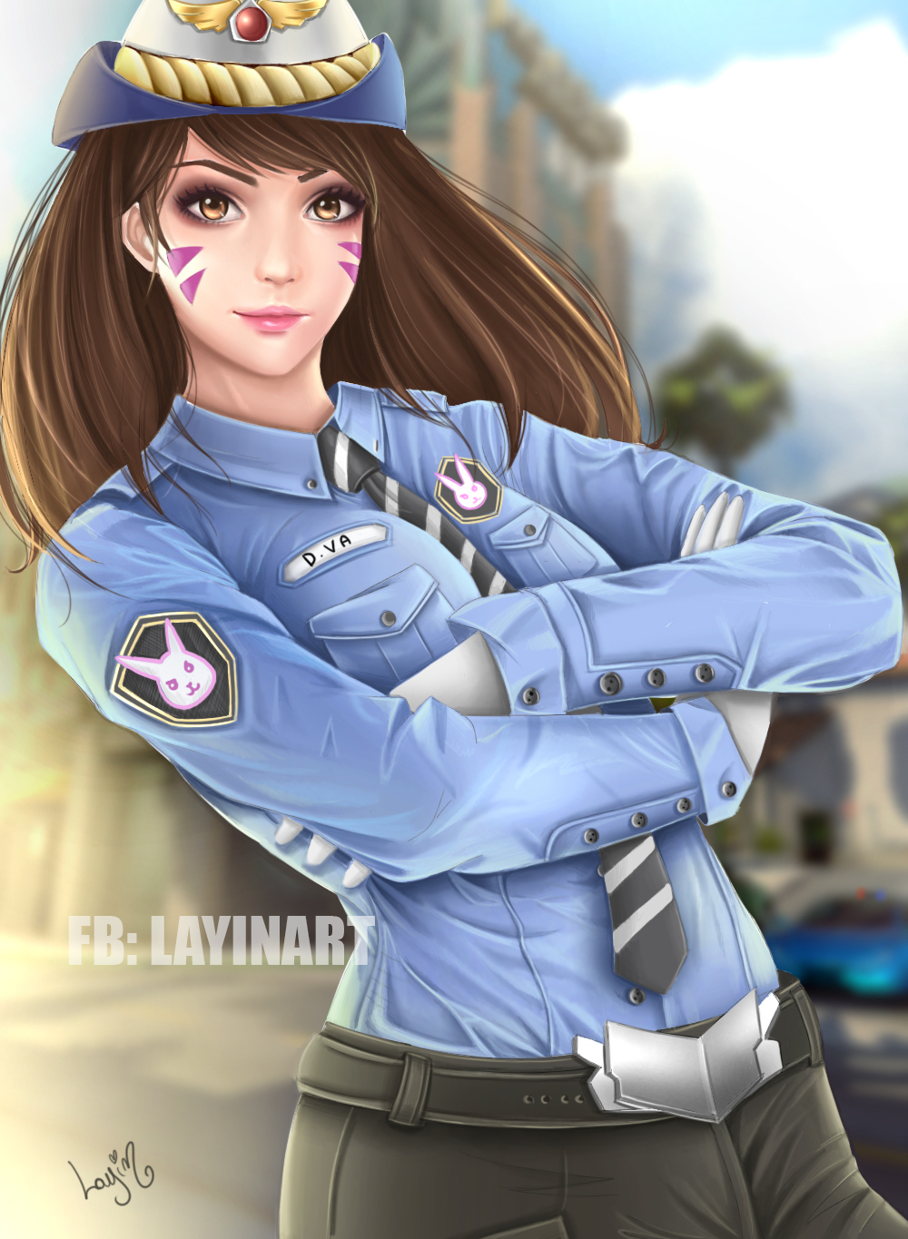 D.VA from Overwatch fanart. by LayinArt.deviantart.com on