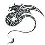 Dragon tribal tattoo