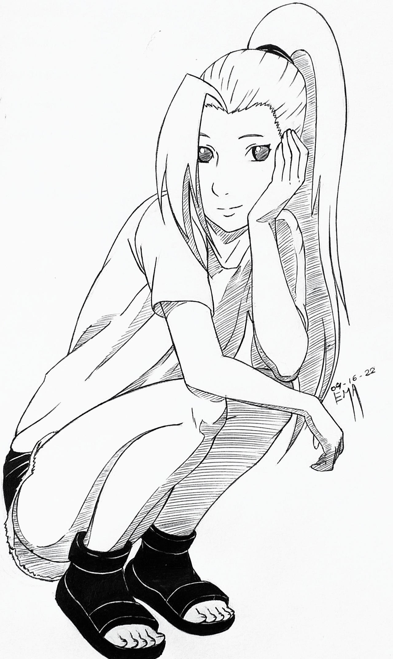 Draw ino yamanaka ink by emadibufan on DeviantArt