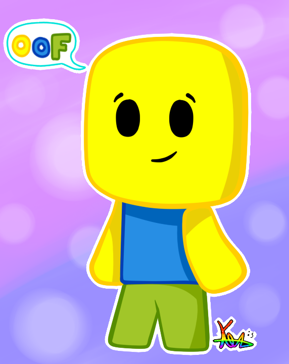 AI Art Generator: A blocky noob avatar from roblox with a yellow