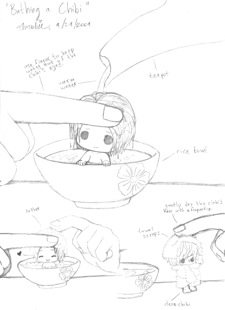 Bathing a Chibi