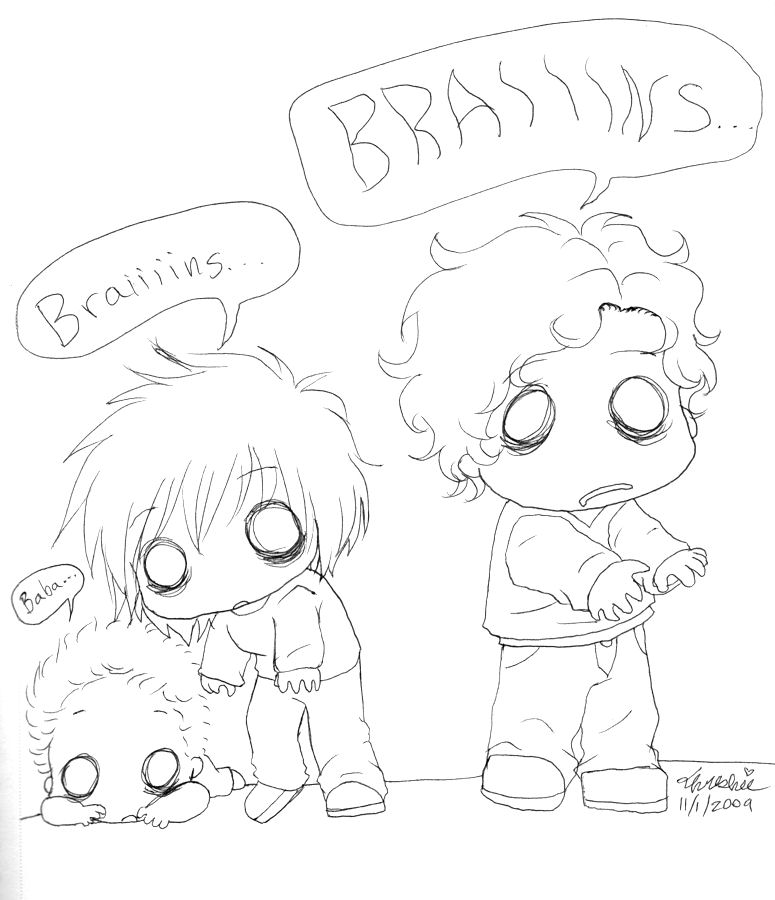 Chibi Zombie Family