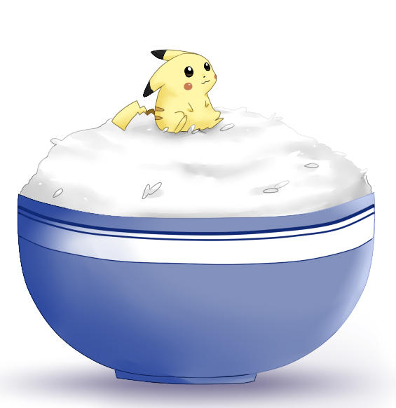 Pikachu Got Rice by MokonaTenshi on DeviantArt