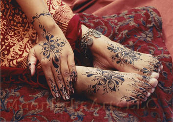 Henna hands and feet