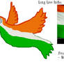 Peace pigeon with Indian flag colors.