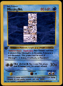 missing no pokemon card Japanese Misingno Pokemon Card