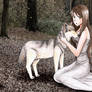 Girl and wolf