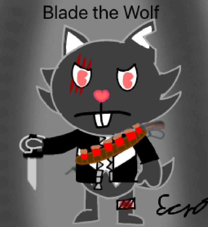 Blade the Wolf (HTF) OC