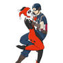 Captain America and Harley Quinn