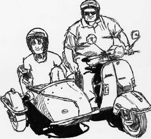 Sally Sidecar line art