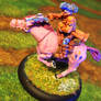 Cygnar Tempest Blazer riding Pinky Pie