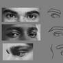 working on eyes