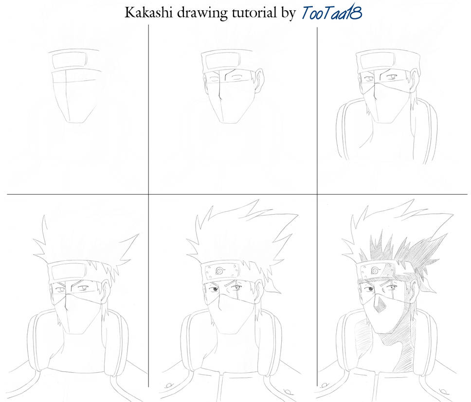 Kakashi Hatake Drawing Tutorial - How to draw Kakashi Hatake step by step