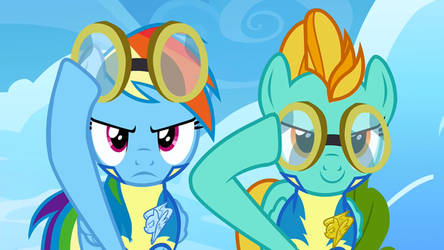 Rainbow dash and lighting dust in action