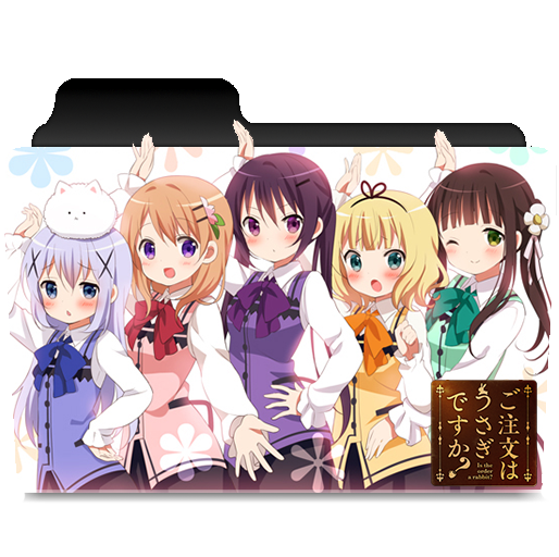 Gochuumon wa Usagi desu ka 02 Folder Icon by danielanton on DeviantArt