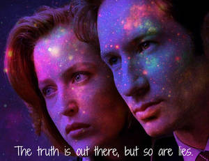 Mulder and Scully in SPACE w/quote