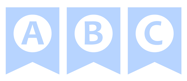 pastel blue letter banner printable free by raineyprintables on deviantart
