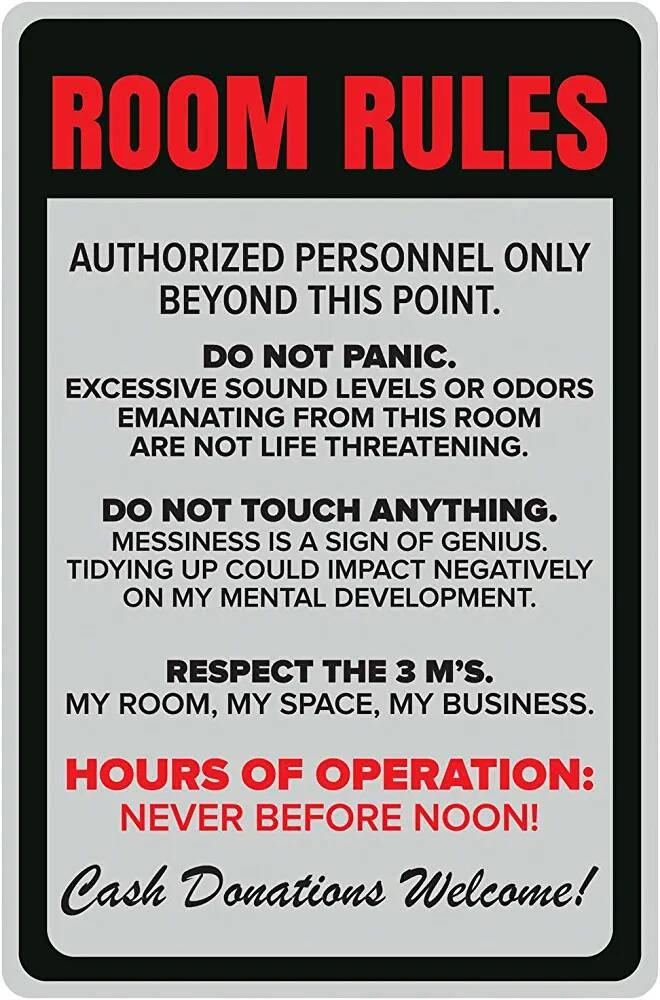 Our Ruls Room Room Rules . Poster for Your Personal Gaming Room. by ...