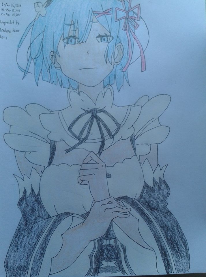 Rem Drawing (Re: Zero) by AustraliumWitch on DeviantArt