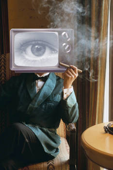 Tv dude is watchin you