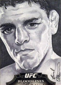 Nick Diaz Topps sketch card