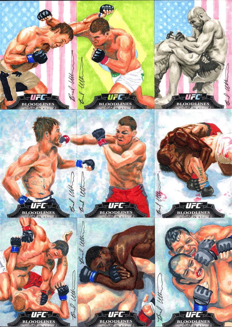 Topps UFC Bloodlines full color sketch cards