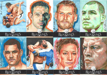 Topps UFC Bloodlines 13 full color sketch cards