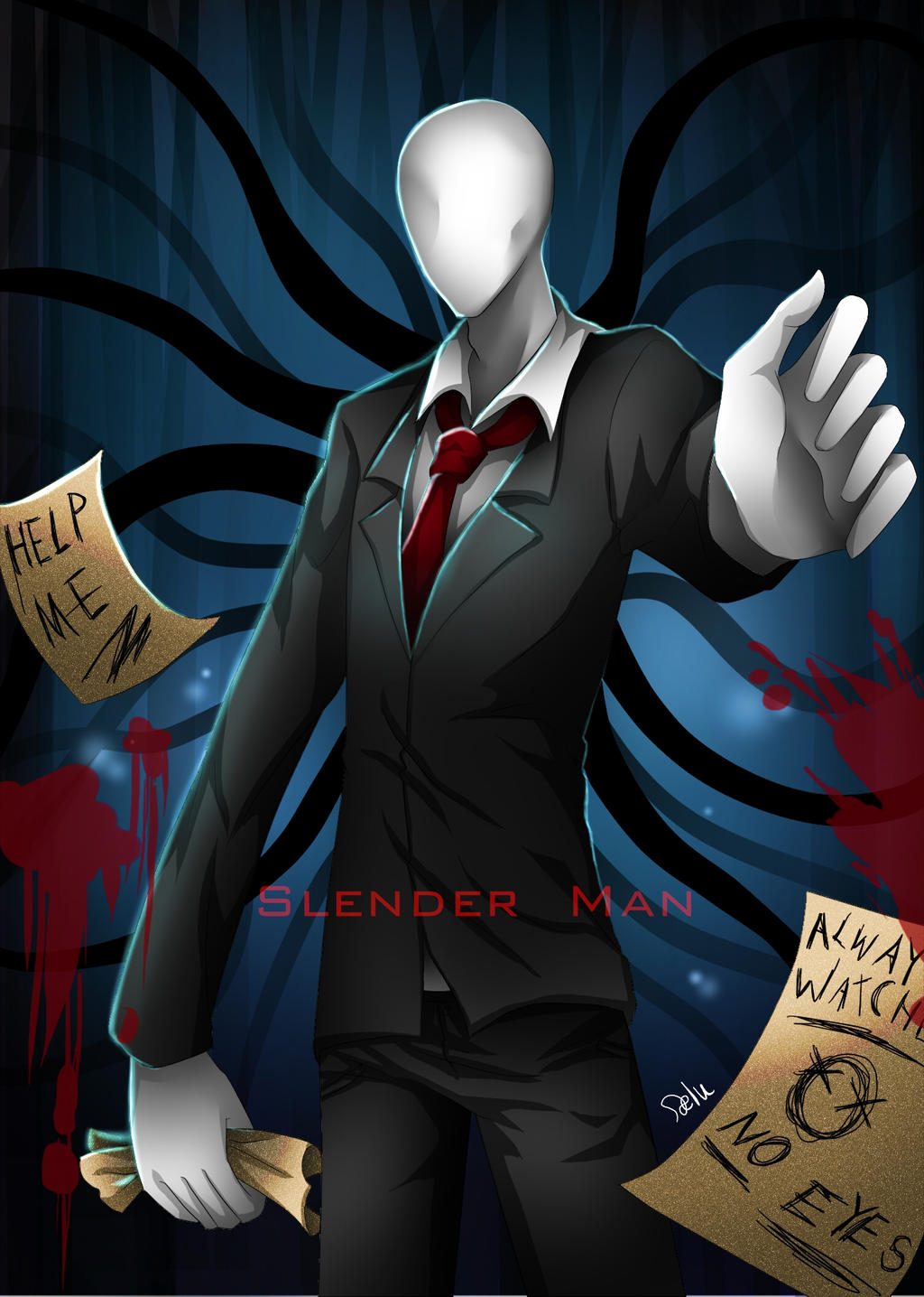 Sad Slender Slender Man by DeluCat on DeviantArt