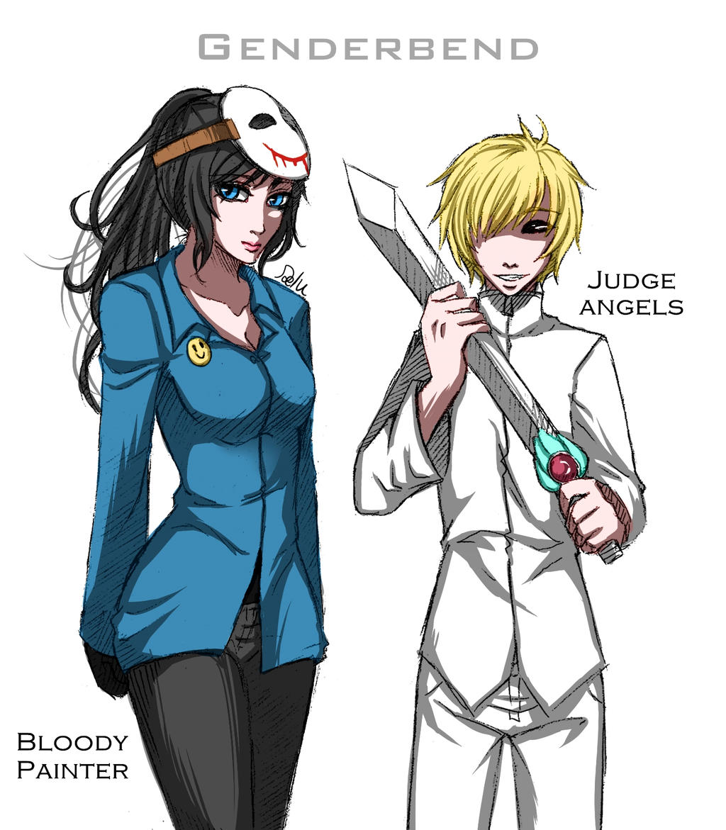 Genderbend-Bloody Painter with Judge angels