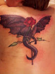 Dragon and Rose Back piece