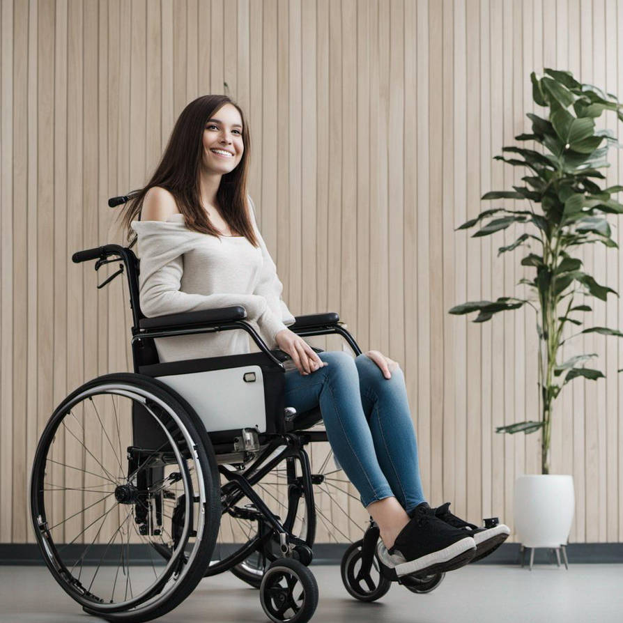 Wheelchair woman