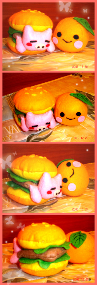 Mr. Pigburger  + Orange-san