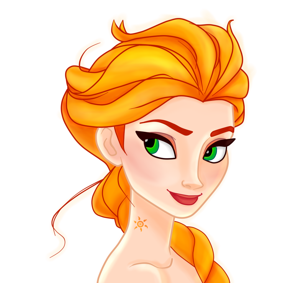 Elsa, fire version.