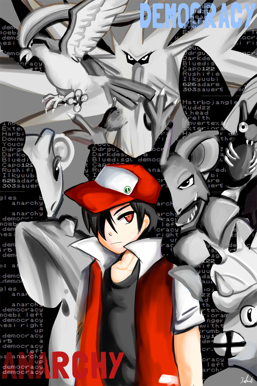 Trainer Red by pluehunter on deviantART  Pokemon red, Pokemon trainer red,  Pokemon