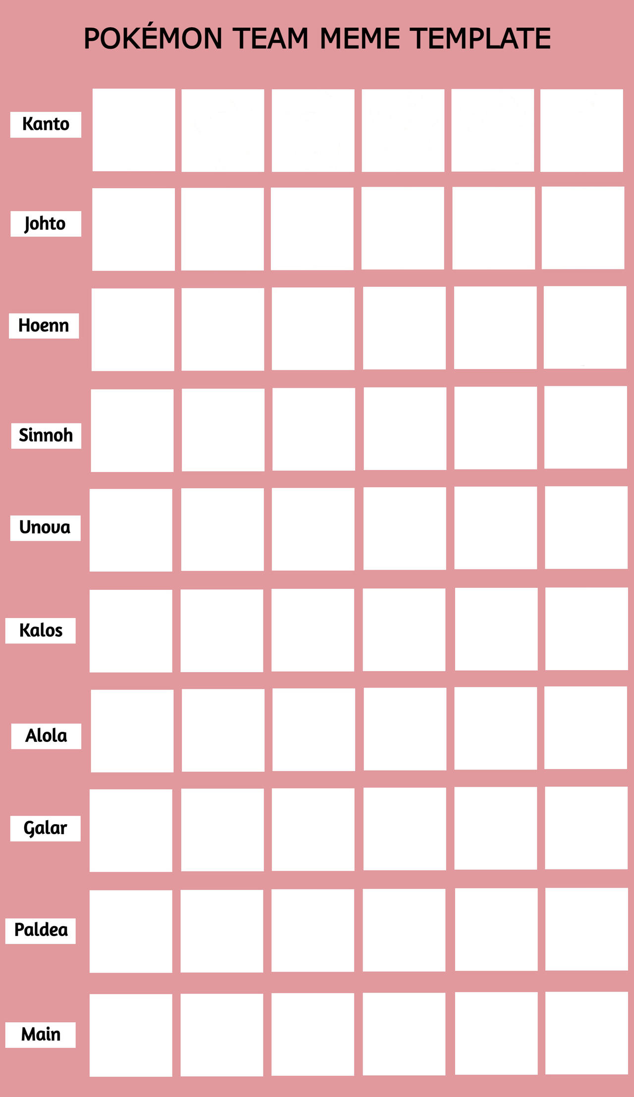 Pokemon Team Meme Template by SuperSamYoshi on DeviantArt