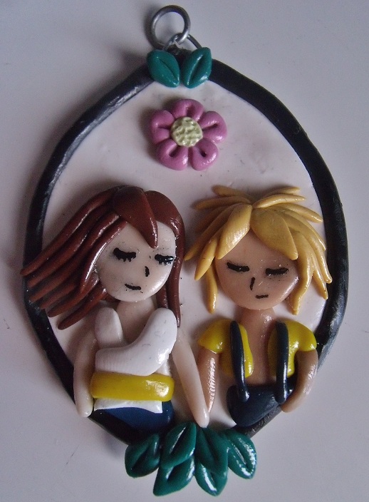 Yuna and Tidus pendant