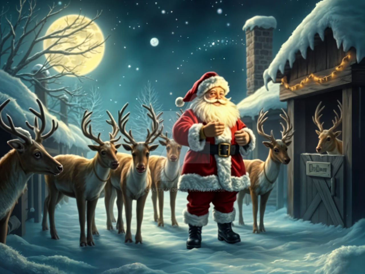 Fall Time Santa #santa Feeding Time by craftXandra on DeviantArt